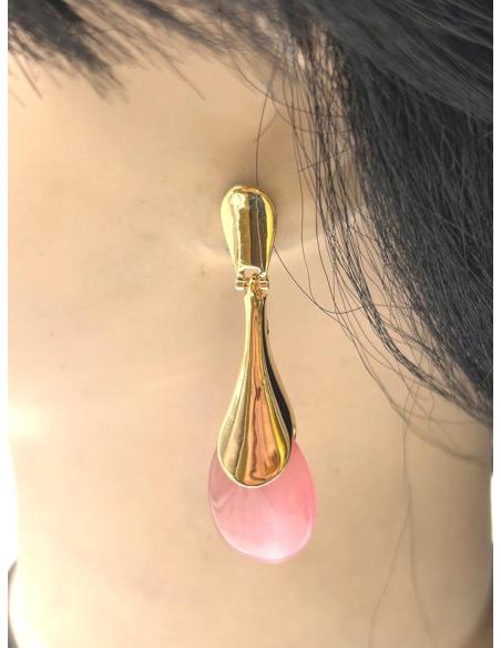 PENDIENTES ROSAS PARA BODAS BAUTIZOS Y EVENTOS