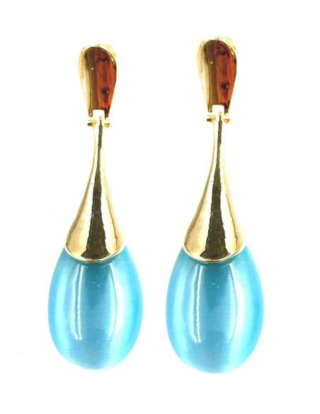 PENDIENTES  AZUL CIELO PARA BODAS BAUTIZOS Y EVENTOS