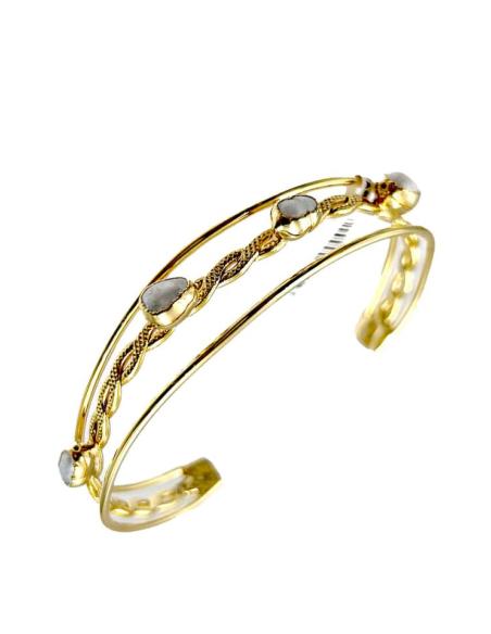PULSERAS MUJER DE PERLAS JOYAS EN DORADO PARA BODA