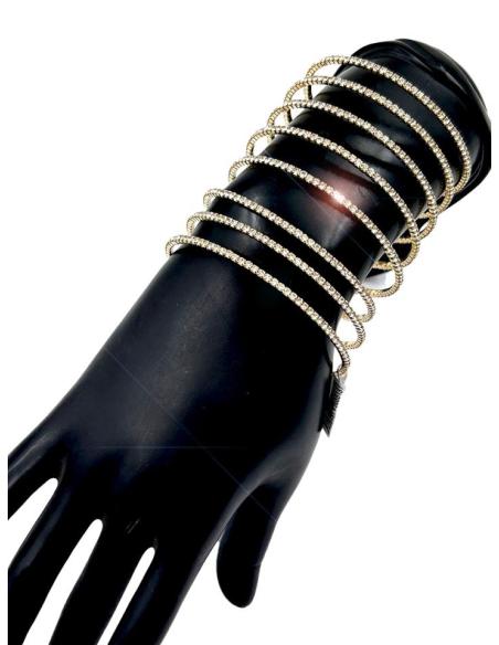 ESTILOSAS PULSERAS DE FIESTA DORADAS ALTO BRILLO PARA BODAS