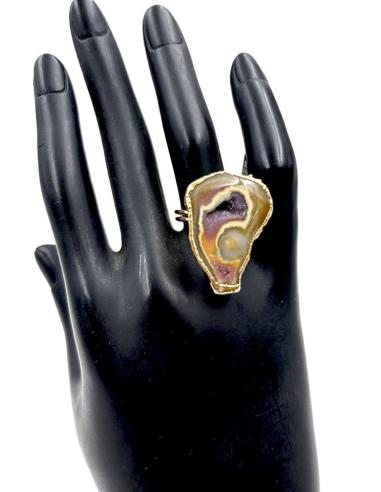 ANILLOS MUJER DE PIEDRA BONITA EN TONOS VERDOSOS Y MARRONES