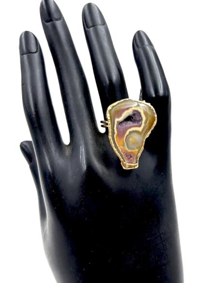 ANILLOS MUJER DE PIEDRA BONITA EN TONOS VERDOSOS Y MARRONES