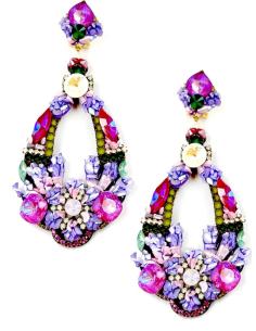 PENDIENTES MORADOS Y FUCSIAS PARA BODAS Y EVENTOS EXOTICA DECORACION