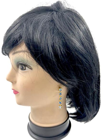 PENDIENTES AZULES LARGOS Y FINOS PARA BODAS COMUNIONES Y BAUTIZOS