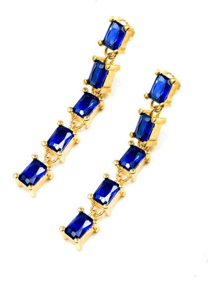 PENDIENTES AZULONES LARGOS Y FINOS PARA BODAS COMUNIONES Y BAUTIZOS