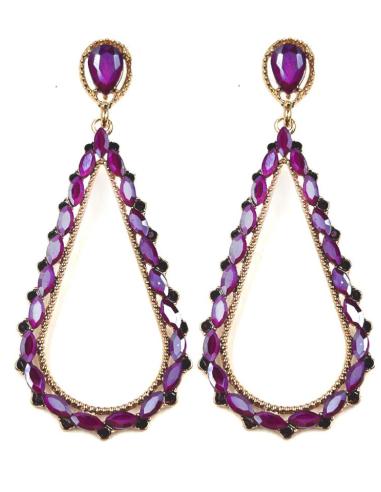 PENDIENTES LARGOS DE FIESTA VINO PARA INVITADAS DE BODAS Y EVENTOS