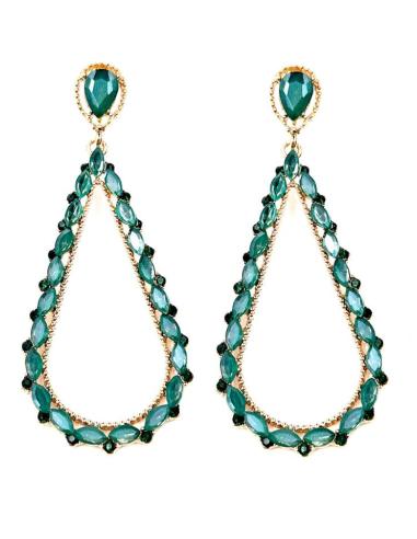 PENDIENTES LARGOS DE FIESTA VERDES BOTELLA DE BODA Y EVENTOS