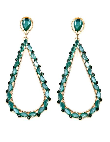 PENDIENTES LARGOS DE FIESTA VERDES BOTELLA DE BODA Y EVENTOS
