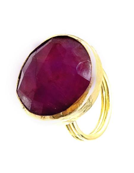 ANILLOS MUJER VINO BURDEOS DE PIEDRA SEMIPRECIOSA
