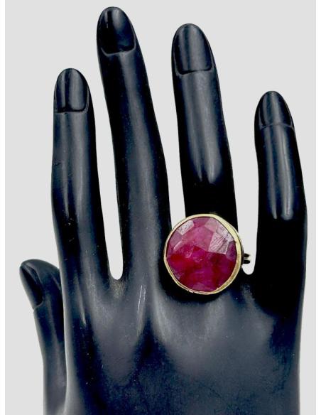 ANILLOS MUJER VINO BURDEOS DE PIEDRA SEMIPRECIOSA