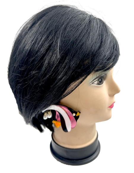 PENDIENTES MUJER PARA BODA CON PECECILLOS EXOTICOS CON PERLAS