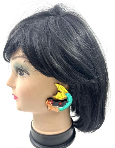 PENDIENTES EXOTICOS DE SIRENITA PARA EL VERANO Y LUCIR SU MORENO
