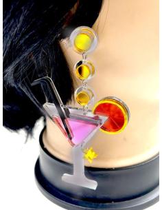 PENDIENTES LARGOS DE FIESTA CON COPAS COSMOPOLITAN 2