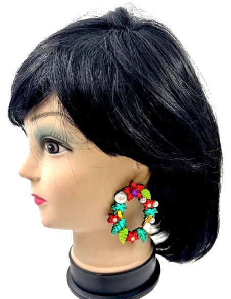 PENDIENTES DE INVITADA DE BODA DISEÑO TROPICAL Y FAVORECEDOR