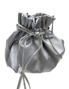 BOLSOS GRISES PARA INVITADAS DE BODA LIMOSNERA BOMBONERA SEDOSA