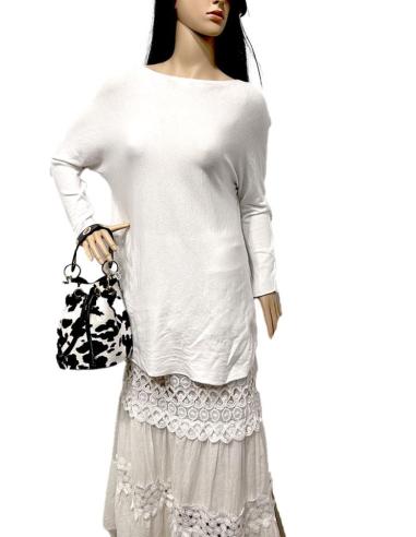 BOLSOS PIEL ESTAMPADO VACA EN BLANCO Y NEGRO Y ASA CORTA Y CADENA DORADA LARGA