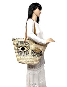 BOLSOS PARA EL VERANO CAPAZOS CON OJITOS BORDADOS HACIENDO UN GIÑO 2