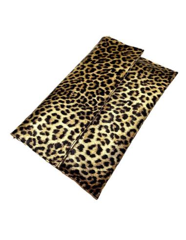 BOLSOS PIEL ANIMAL PRINT LEOPARDO DISEÑO CARTERA AMPLIA METALIZADA