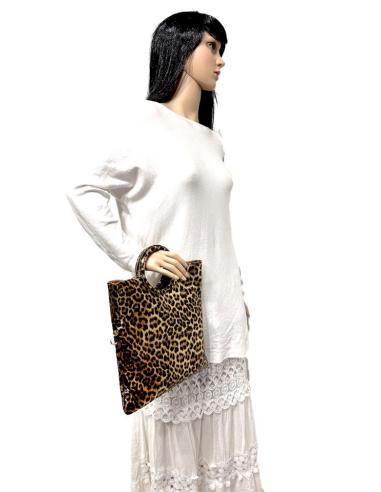 BOLSOS DE PIEL ANIMAL PRINT LEOPARDO METALIZADO