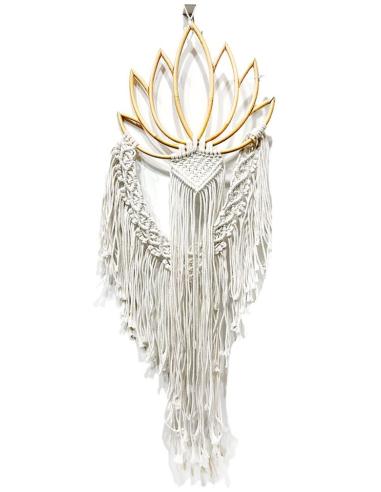 DECORACION MACRAME ATRAPASUEÑOS CON FLOR DE LOTO