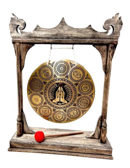 DECORACION GONG Y SOPORTE PARA AMBIENTES ZEN Y TRANQUILOS