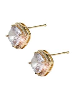 PENDIENTES BODA DORADOS PEQUEÑOS CON CIRCONITAS