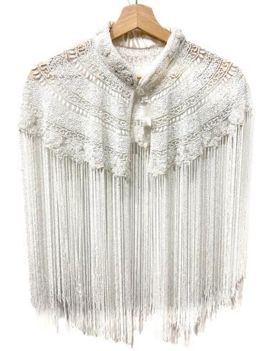 CAPAS BLANCAS DE FIESTA Y BODA CON FLECOS JOYA