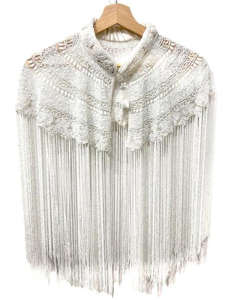 CAPAS BLANCAS DE FIESTA Y BODA CON FLECOS JOYA