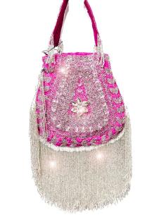 BOLSOS MADRINA DE BODA FUCSIAS CON FLECOS JOYA ESTILO VINTAGE