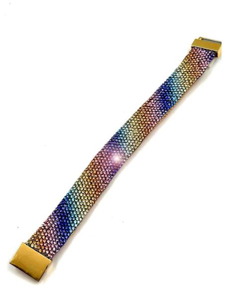 PULSERAS DE FIESTA ANCHAS CON PRECIOSO COLORIDO