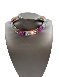 COLLARES DE FIESTA CRISTAL MULTICOLOR BRILLO CHIC PARA NOCHE Y EVENTOS 2