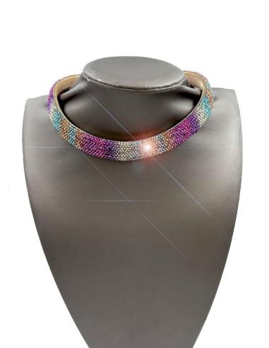 COLLARES DE FIESTA CRISTAL MULTICOLOR BRILLO CHIC PARA NOCHE Y EVENTOS