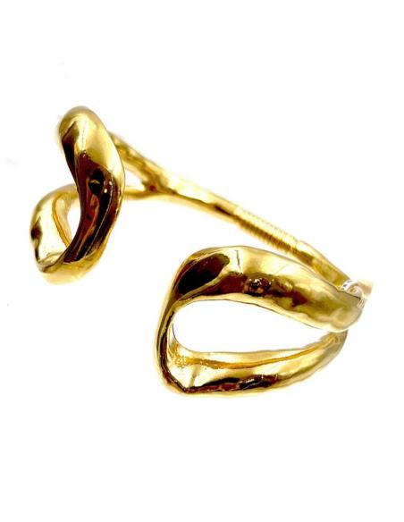 PULSERAS DORADAS DISEÑO ACTUAL Y ELEGANTE BRAZALETE DE MUJER