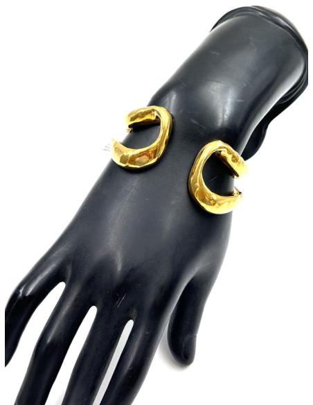 PULSERAS DORADAS DISEÑO ACTUAL Y ELEGANTE BRAZALETE DE MUJER