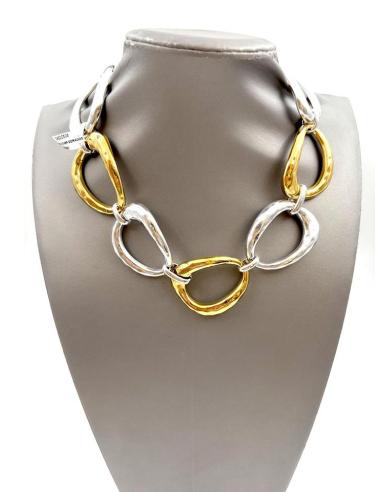 COLLARES CHOKER DORADOS Y PLATEADOS DE ESLABONES GRANDES