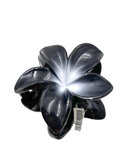 PINZAS NEGRAS DE FLORES DE HIBISCO PARA EL PELO