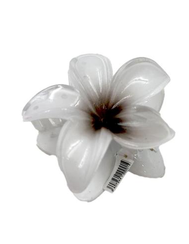 PINZAS BLANCAS DE FLORES DE HIBISCO PARA EL PELO