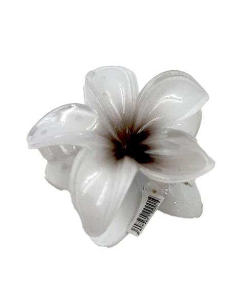 PINZAS BLANCAS DE FLORES DE HIBISCO PARA EL PELO