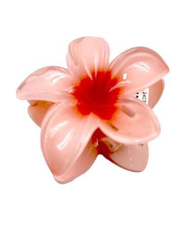 PINZAS ROSADAS DE FLORES DE HIBISCO PARA EL PELO