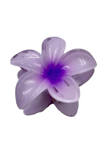 PINZAS LILAS DE FLORES DE HIBISCO PARA EL PELO