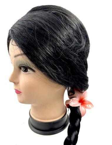 PINZAS LILAS DE FLORES DE HIBISCO PARA EL PELO
