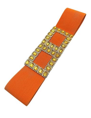 CINTURONES DE PEDRERIA NARANJAS PARA BODAS Y EVENTOS CINTURA ELASTICA