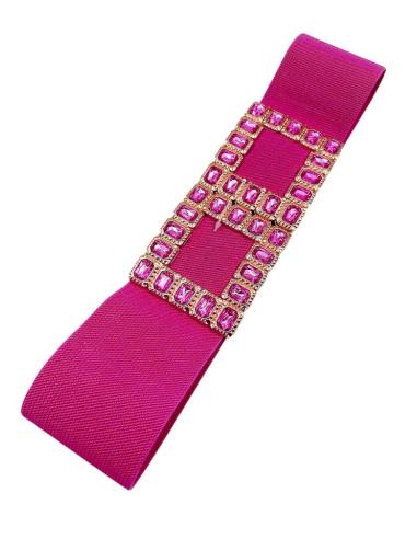 CINTURONES DE PEDRERIA FUCSIAS ELASTICOS PARA BODAS Y EVENTOS