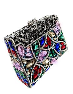 BOLSOS JOYA PARA MADRINAS DE BODAS EN CRISTAL MULTICOLOR