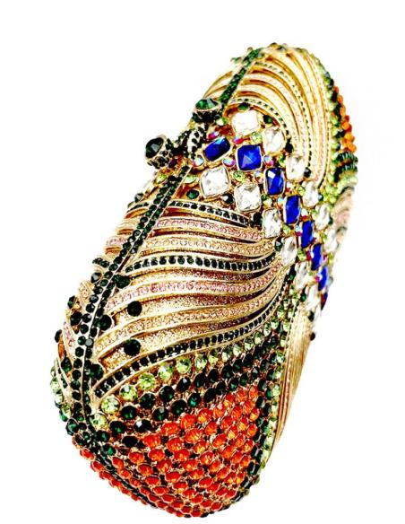 BOLSOS PARA MADRINAS DE BODAS CLUTCHES JOYA VERDES NARANJAS Y DORADOS
