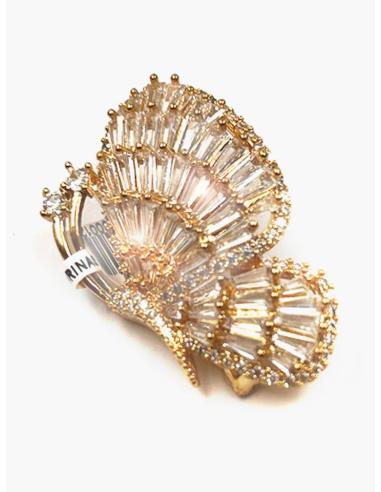 BROCHES PARA MADRINAS E INVITADAS DE BODAS MARIPOSA CON CIRCONITAS