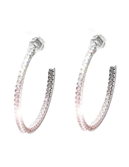 PENDIENTES AROS PLATEADOS PEQUEÑOS CON CIRCONITAS