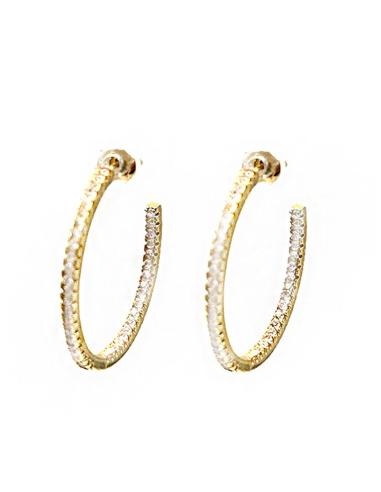 PENDIENTES AROS DORADOS PEQUEÑOS CON CIRCONITAS