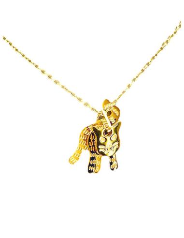 COLLARES DORADOS CORTOS DE GATITO MOVIL 3D ACERO