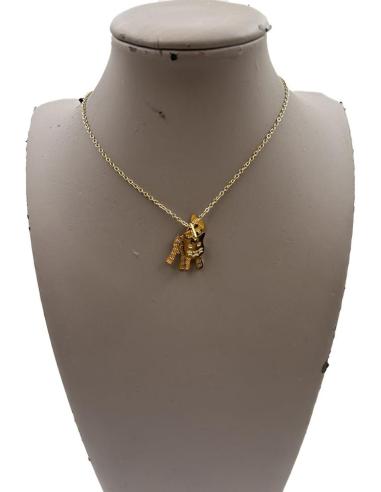 COLLARES DORADOS CORTOS DE GATITO MOVIL 3D ACERO